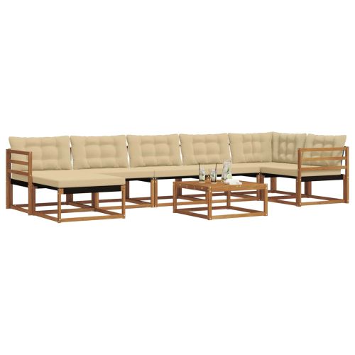 Комплект дивани за открито 22 pcs Натурален и Бежов