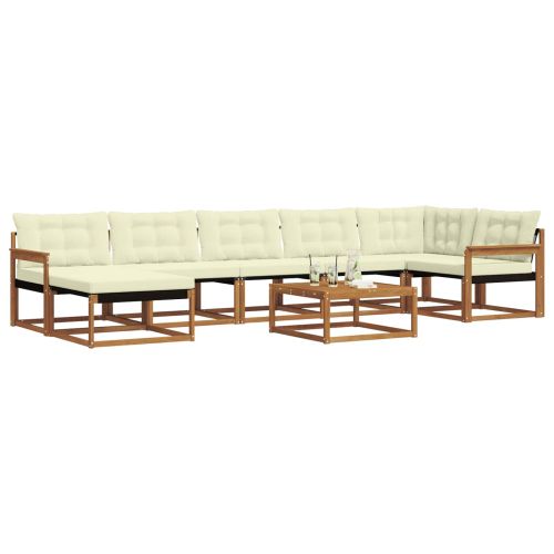 Комплект дивани за открито 22 pcs Натурален и Крема