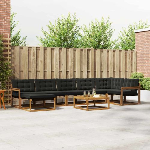 Комплект дивани за открито 22 pcs Естествено и черно