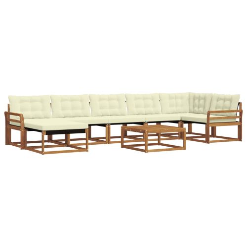 Комплект дивани за открито 22 pcs Натурален и Крема