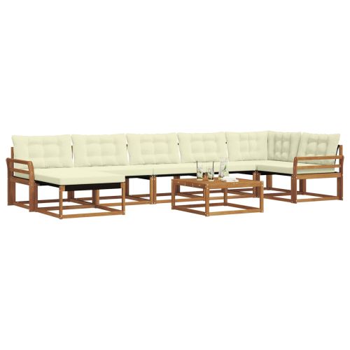 Комплект дивани за открито 22 pcs Натурален и Крема