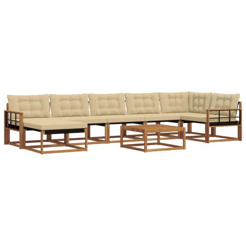 Комплект дивани за открито 22 pcs Натурален и Бежов