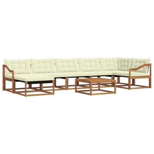 Комплект дивани за открито 22 pcs Натурален и Крема