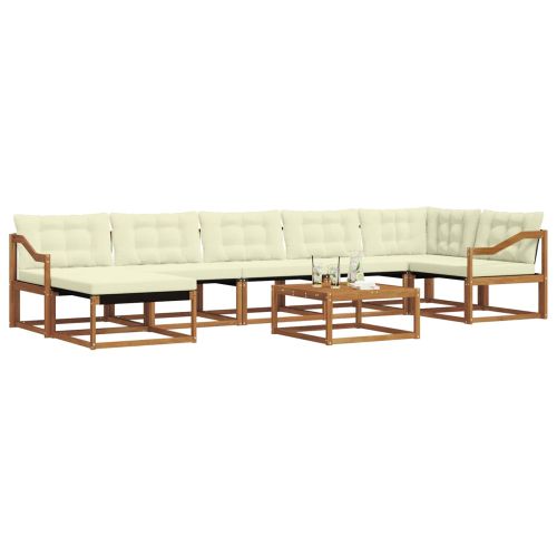 Комплект дивани за открито 22 pcs Натурален и Крема