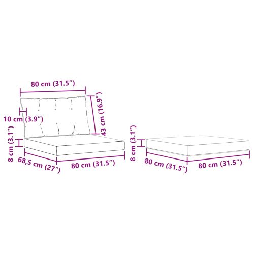 Комплект дивани за открито 6 pcs Естествено и черно