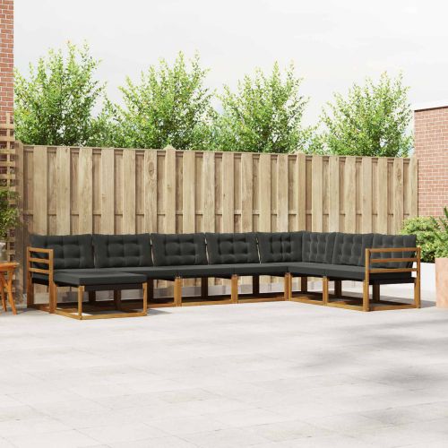 Комплект дивани за открито 24 pcs Естествено и черно