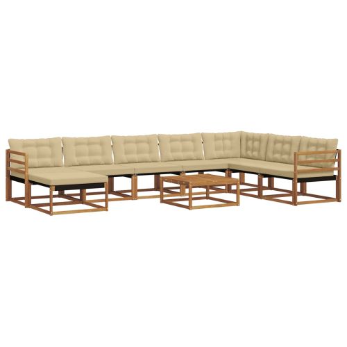 Комплект дивани за открито 25 pcs Натурален и Бежов