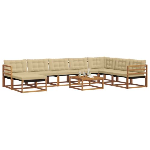 Комплект дивани за открито 25 pcs Натурален и Бежов