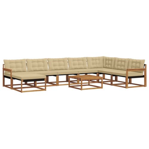Комплект дивани за открито 25 pcs Натурален и Бежов