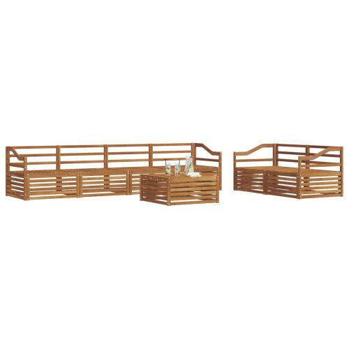 Комплект дивани за открито 7 pcs Естествен