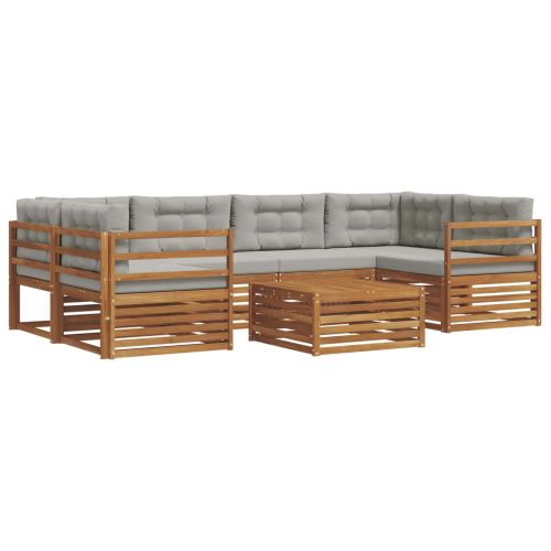 Комплект дивани за открито 21 pcs Естествено и светло сиво