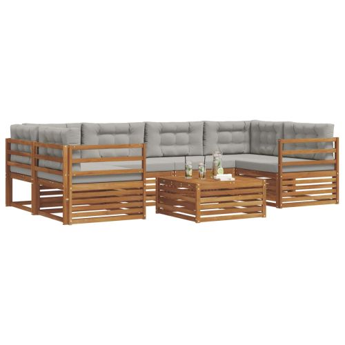 Комплект дивани за открито 21 pcs Естествено и светло сиво