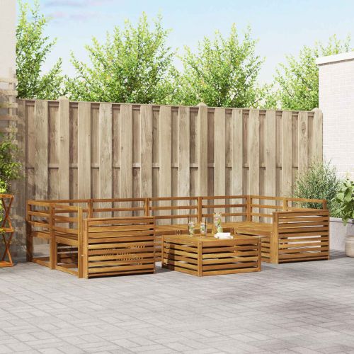 Комплект дивани за открито 7 pcs Естествен