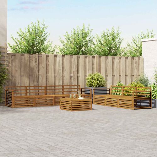 Комплект дивани за открито 8 pcs Естествен