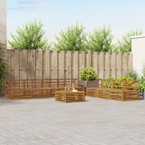 Комплект дивани за открито 8 pcs Естествен