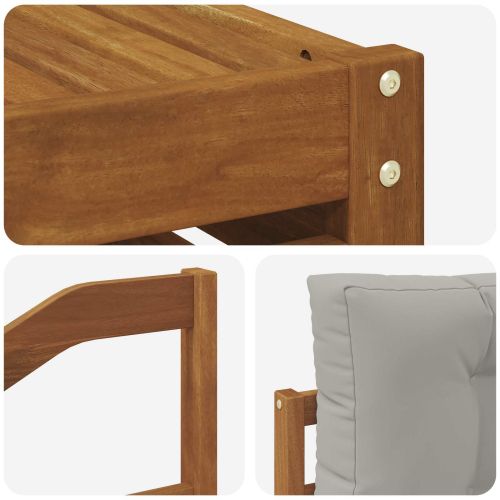 Комплект дивани за открито 8 pcs Естествено и светло сиво