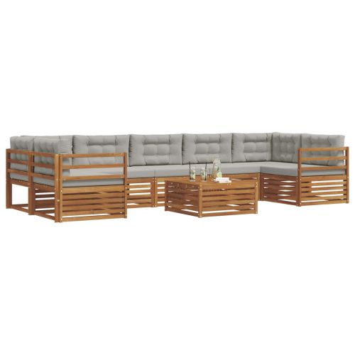 Комплект дивани за открито 24 pcs Естествено и светло сиво