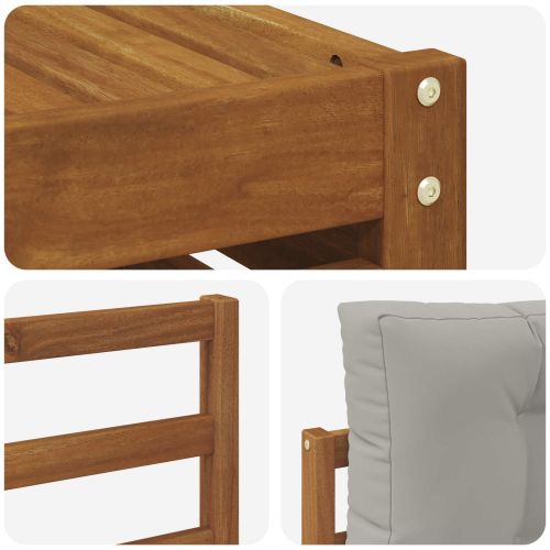 Комплект дивани за открито 24 pcs Естествено и светло сиво