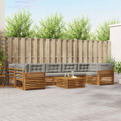 Комплект дивани за открито 24 pcs Естествено и светло сиво