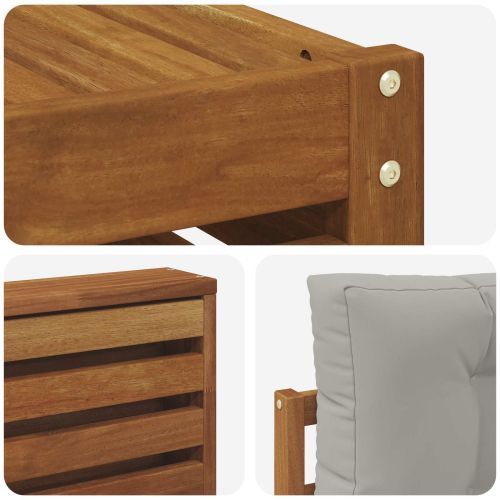 Комплект дивани за открито 24 pcs Естествено и светло сиво