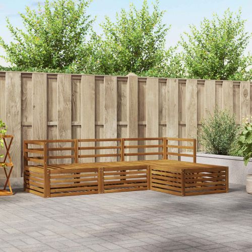 Комплект дивани за открито 4 pcs Естествен