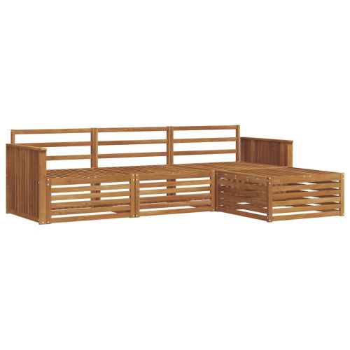 Комплект дивани за открито 4 pcs Естествен