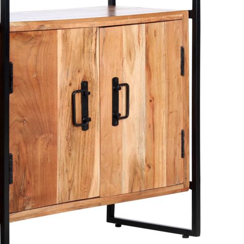 Библиотека с 4 рафта, 80x30x180 см, акация масив