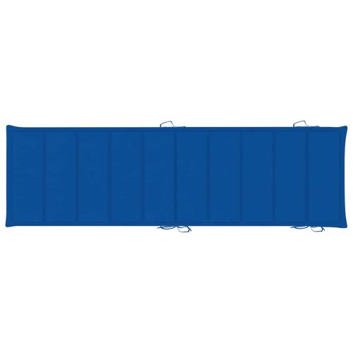 Шезлонг с възглавница, сив, масивно акациево дърво