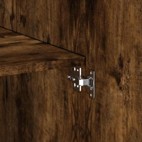 Шкаф за съхранение, опушен дъб, 70x42,5x225 см, инженерно дърво