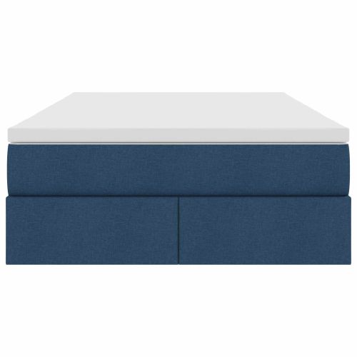 Легло с място за съхранение и матрак Синьо 120 x 190 cm