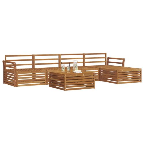 Комплект дивани за открито 6 pcs Естествен