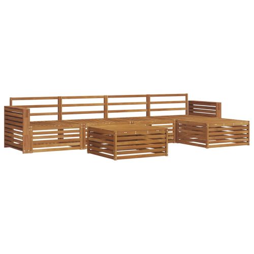 Комплект дивани за открито 6 pcs Естествен