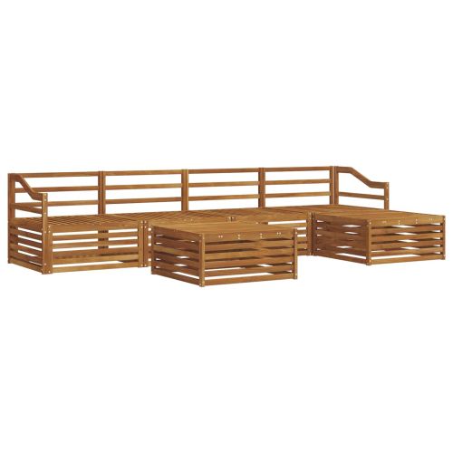 Комплект дивани за открито 6 pcs Естествен