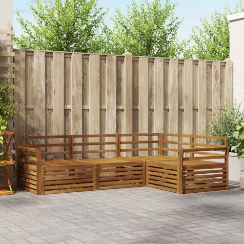 Комплект дивани за открито 4 pcs Естествен