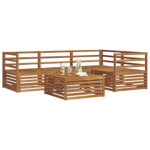 Комплект дивани за открито 5 pcs Естествен