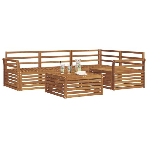 Комплект дивани за открито 5 pcs Естествен