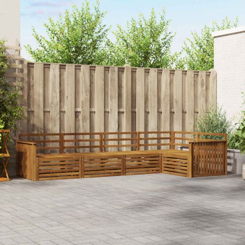 Комплект дивани за открито 5 pcs Естествен