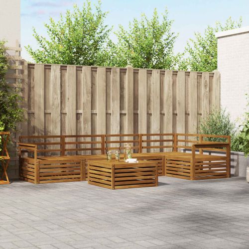 Комплект дивани за открито 6 pcs Естествен