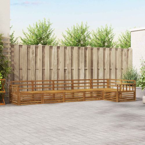 Комплект дивани за открито 6 pcs Естествен