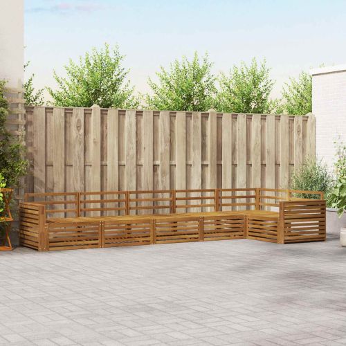 Комплект дивани за открито 6 pcs Естествен