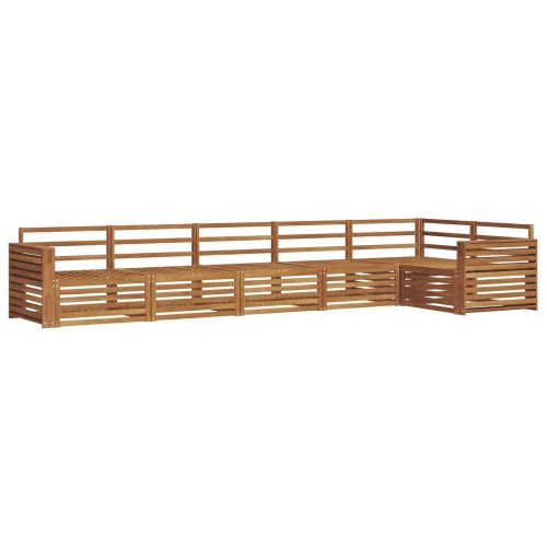 Комплект дивани за открито 6 pcs Естествен