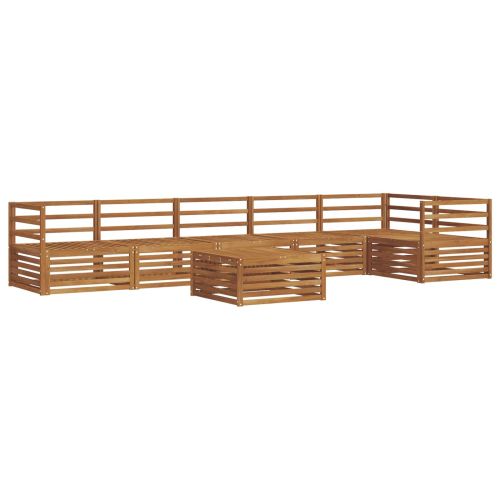 Комплект дивани за открито 7 pcs Естествен