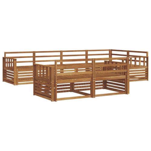 Комплект дивани за открито 7 pcs Естествен