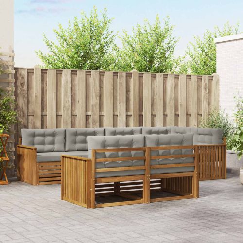 Комплект дивани за открито 22 pcs Естествено и светло сиво