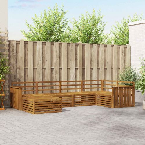 Комплект дивани за открито 6 pcs Естествен