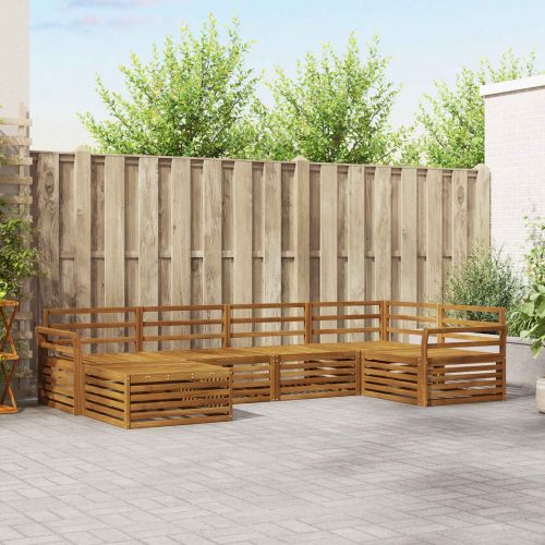 Комплект дивани за открито 6 pcs Естествен