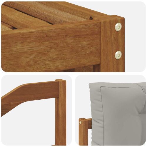 Комплект дивани за открито 6 pcs Естествено и светло сиво