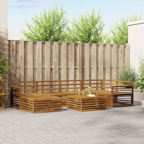 Комплект дивани за открито 7 pcs Естествен