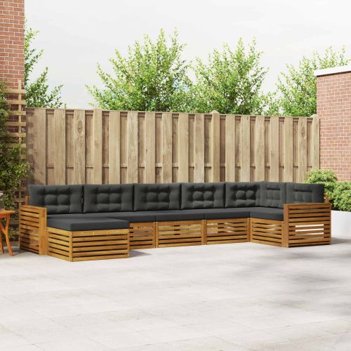 Комплекти дивани с възглавница 7 pcs Натурален и Антрацит