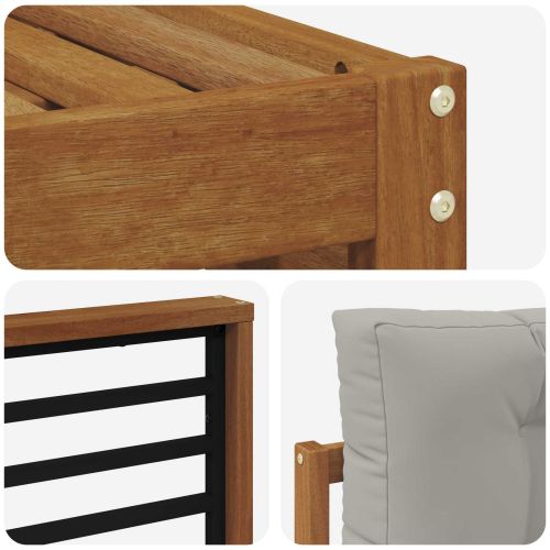 Комплекти дивани с възглавница 7 pcs Естествено и светло сиво